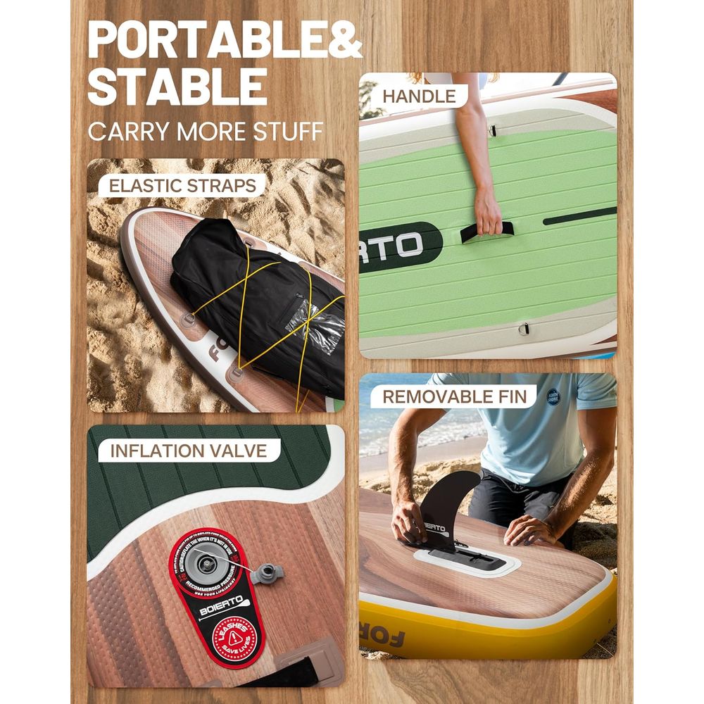 Wide Stand Up Paddle Board 10' - Stand Up Paddle Leash recension och pris